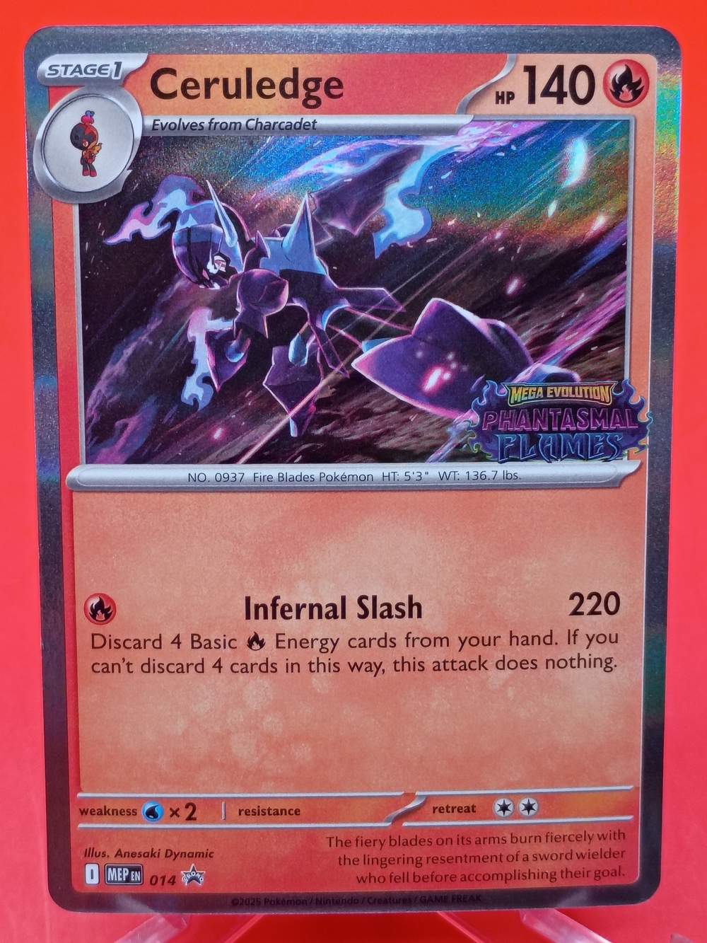 Ceruledge 014 Black Star Promo Mega Evolution Phantasmal Flames STAMP NM Pokemon